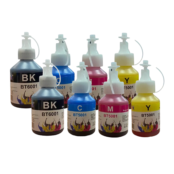 Kit Tinta Compatível Brother 8un. | BT5001 | BT6001 | DCP-T500W | DCP-T700W | MFC-T800W