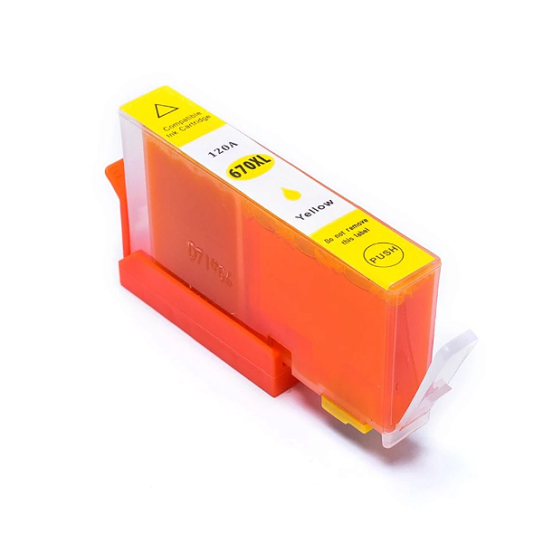 Cartucho De Tinta Compatível HP 670xl | 670 xl | Amarelo | 15.5ml | Ollix