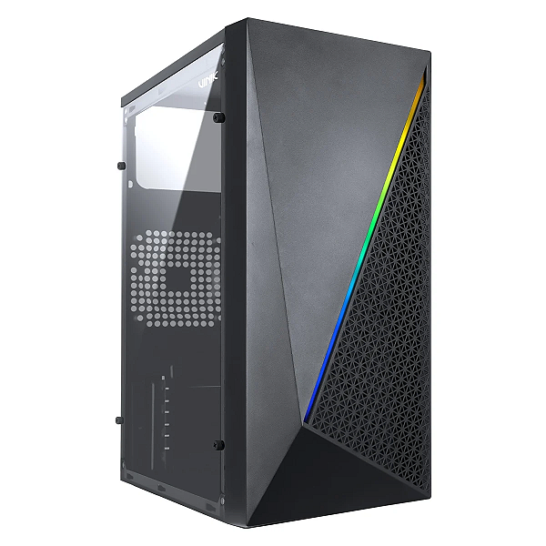 GABINETE GAMER MURK PRETO - LATERAL ACRÍLICO - VINIK