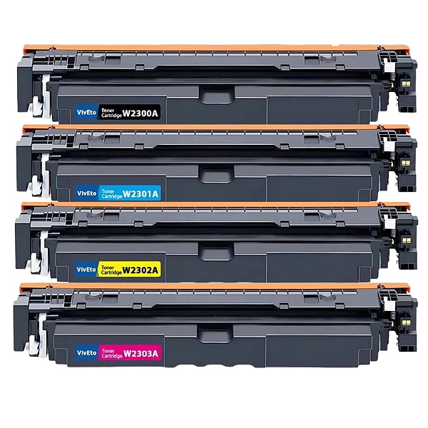 Kit Toner Compatível HP | 230A | W2300A | W2301A | W2302A | W2303A | 4 CORES | 4203 | 4203DW | 4303DW | 4303 | Ollix