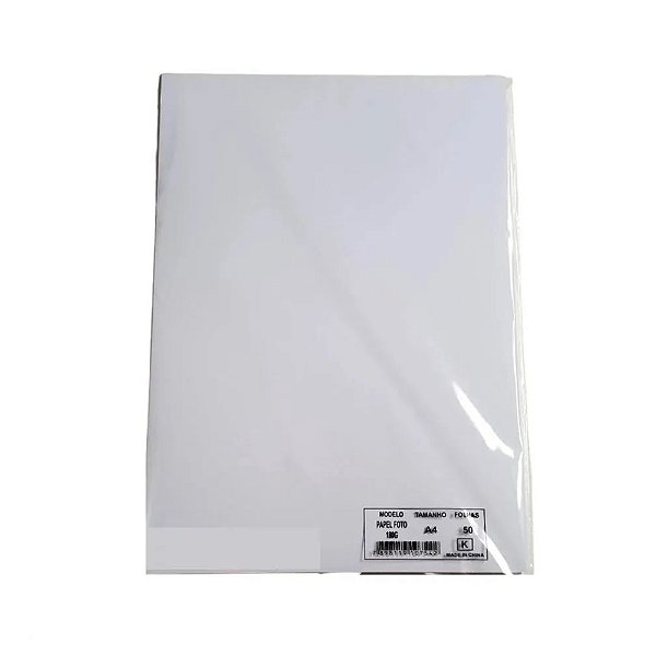 Papel Fotográfico Glossy Brilhante A4 135g | 50 Folhas