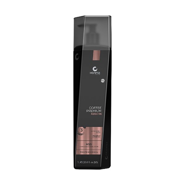 Coffee Premium Keratin P3 Máscara Ultra Brilho - Honma Tokyo 1L