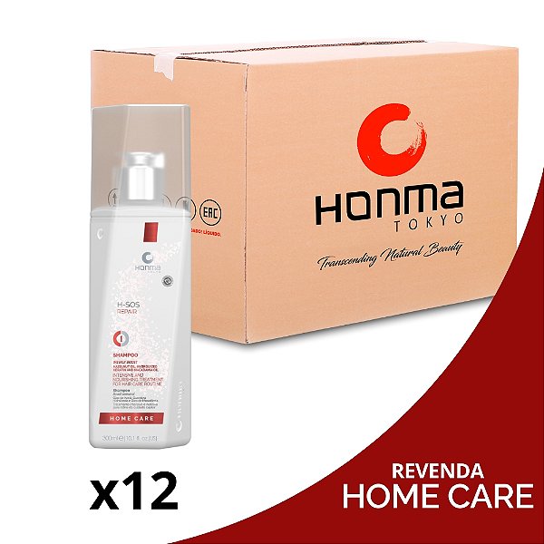 H-S.O.S Repair Shampoo Revenda Box 12 - Honma Tokyo 300mL