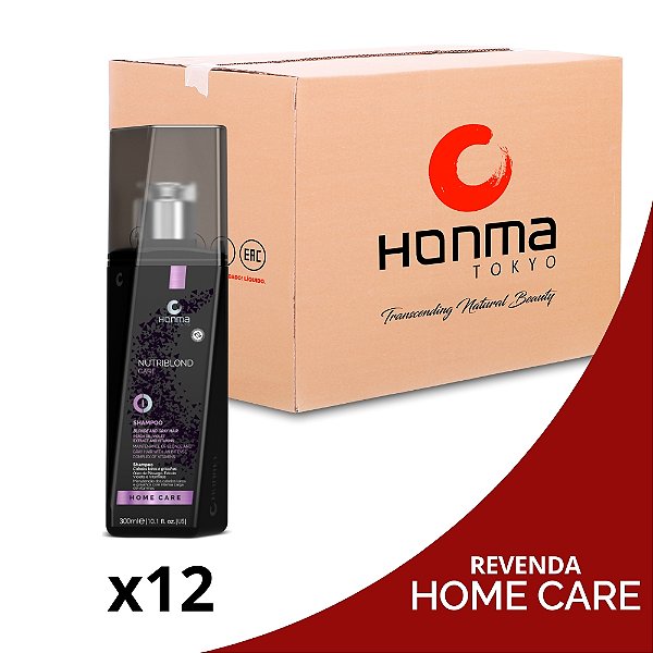 Nutriblond Care Shampoo Revenda Box 12 - Honma Tokyo 300mL