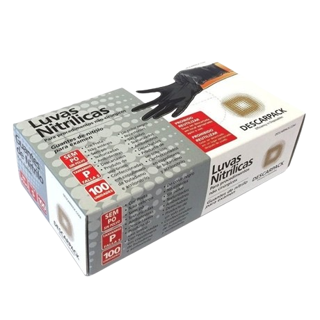 LUVA NITRÍLICA PRETA DESCARPACK CA 44055