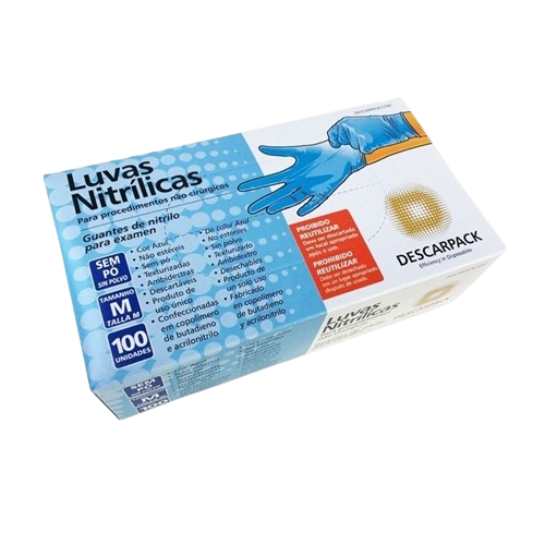 LUVA NITRÍLICA AZUL DESCARPACK CA 43653