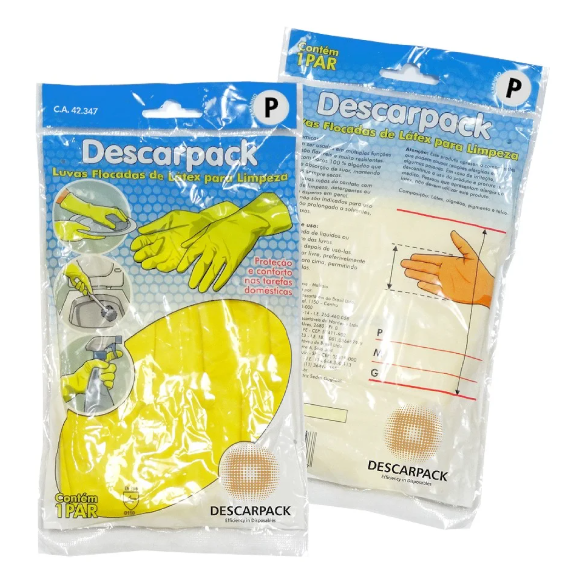 LUVA DE LATEX PARA LIMPEZA DESCARPACK CA 42347