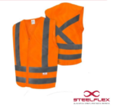 COLETE REFLETIVO LARANJA 1 BOLSO STEELFLEX