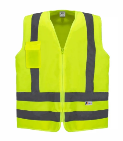 COLETE REFLETIVO AMARELO 1 BOLSO KALIPSO