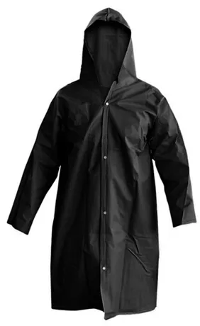 CAPA DE CHUVA PVC PRETA MAICOL CA 28191
