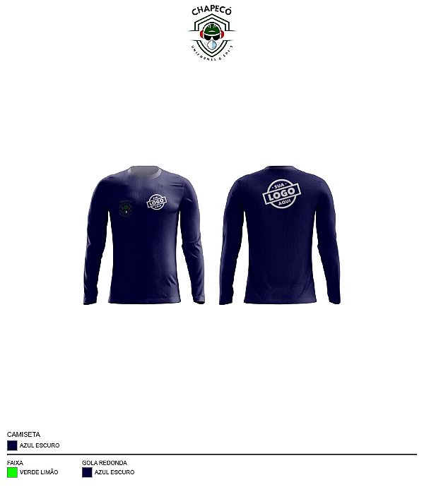CAMISETA MANGA LONGA COM ESTAMPA DIGITAL FRENTE E COSTAS.