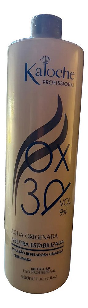Ox 30 Vol 3% Kaloche 900ml Revelador Capilar Profissional Sem Tom
