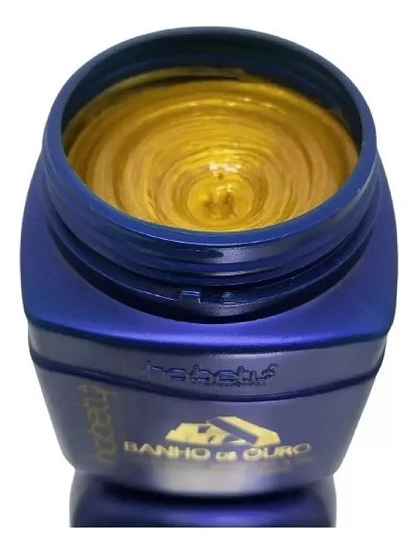 Kit Hobety Banho De Ouro Shampoo 750ml + Mascara 750gr Hobety Ouro Reconstrução (inclui: É Kit)