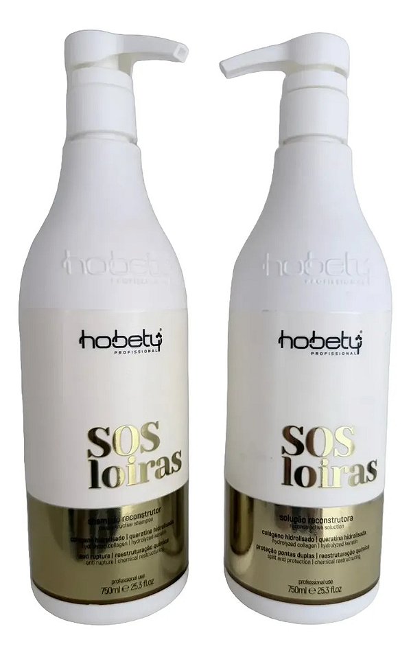 Solução Reconstrutora Sos Loiras Hobety Profissional 750ml
