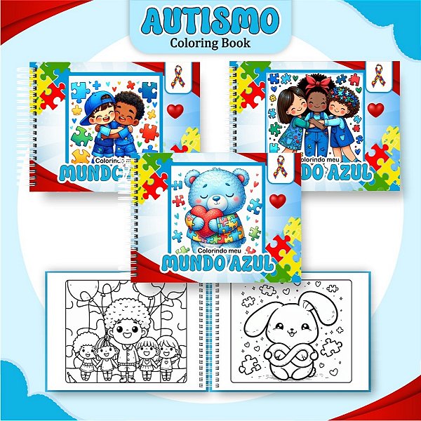 LIVRO DE COLORIR AUTISMO (COLORING BOOK)