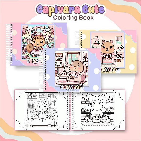 LIVRO DE COLORIR CAPIVARA (COLORING BOOK)
