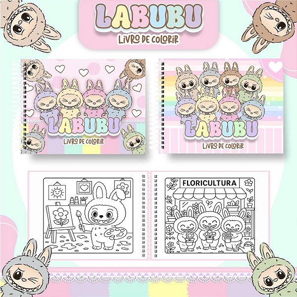 LABUBU LIVRO DE COLORIR A5 (COLORING BOOK)