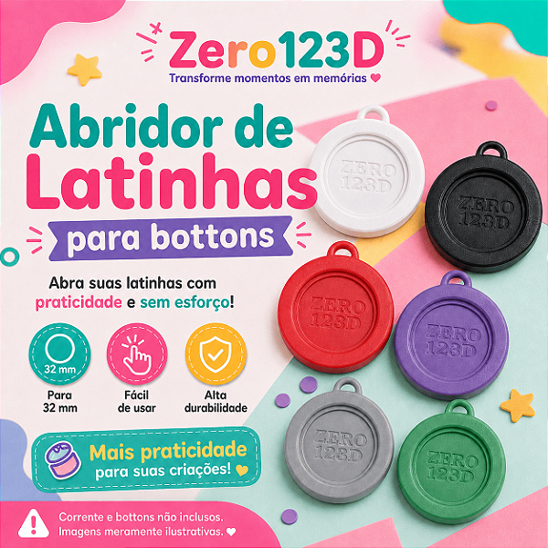 KIT INSUMO ABRIDOR DE LATINHA CHAVEIRO PARA BOTTONS DE 32MM 10 UNIDADES,Branco