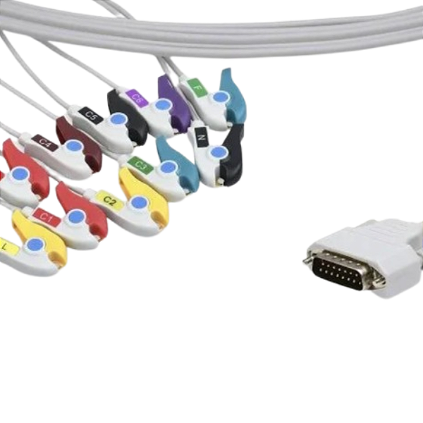 CABO PARA ELETROCARDIÓGRAFO 10 VIAS COM RABICHOS FIXOS COMPATÍVEL COM BIONET NEOPINCH