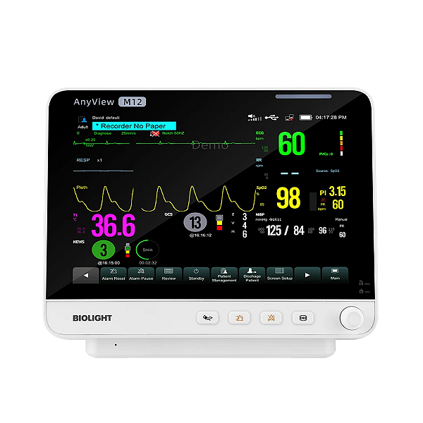 Monitor Multiparâmetros - Biolight - M12