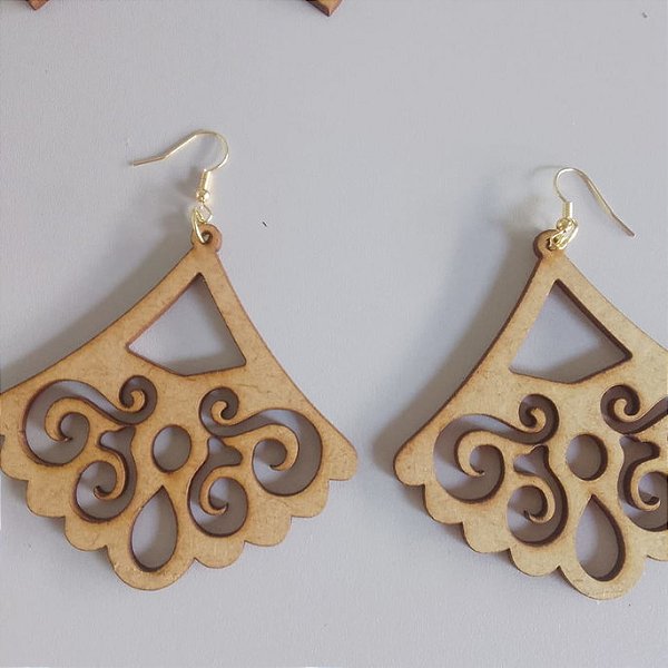 10 Brincos em Madeira  MDF