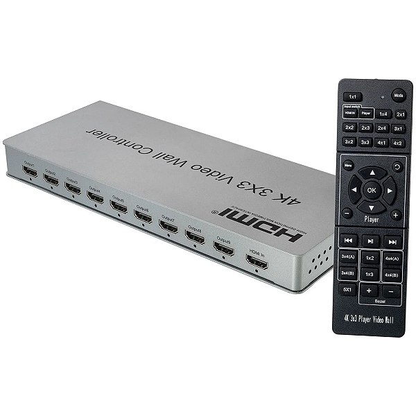 Controlador De Vídeo Wall 3x3 Play Art 4k Hdmi profissional Conex