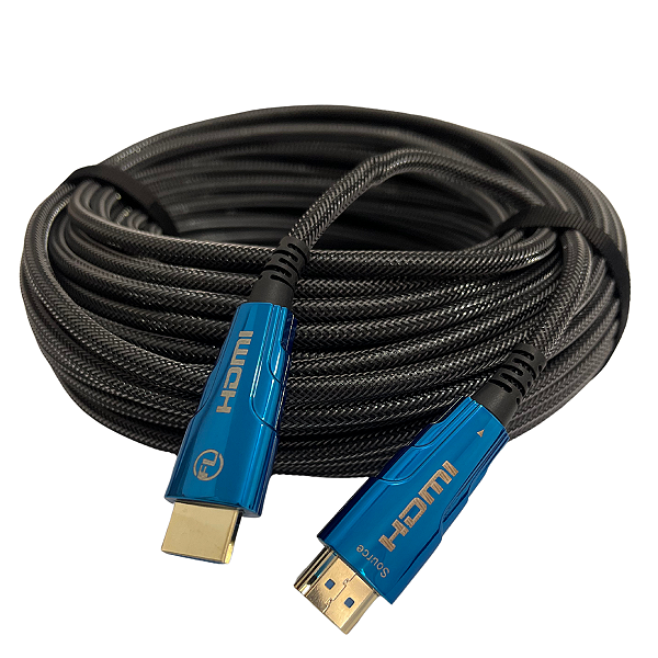 Cabo HDMI 2.0 4K Fibra com Malha blindado Super Speed  25Mts