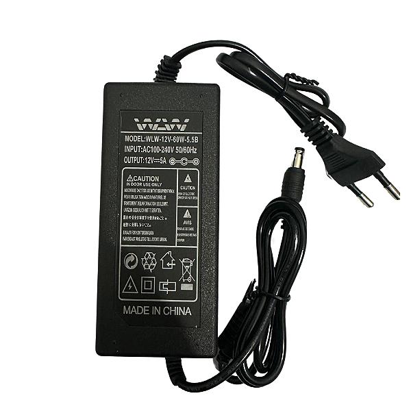Fonte de Alimentação P4 DC 12V 5A Real - Conexão Partner