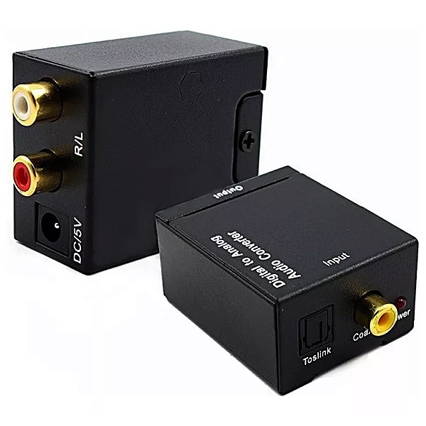 Conversor de  audio digital para analogico OPT X RCA LR Conex