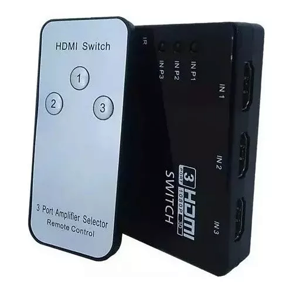 Switch Divisor Hd Hub Hdmi 1.4 Splitter Com Controle