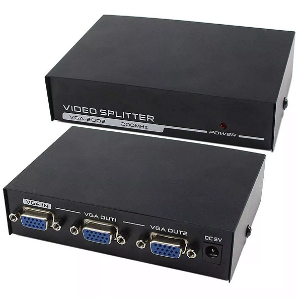 Splitter Vga 1x2 Distribuidor  Divisor De Sinal De Video
