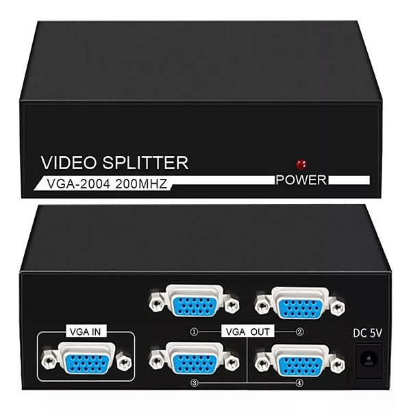 Splitter Hub De Vídeo Divisor Vga 1x4