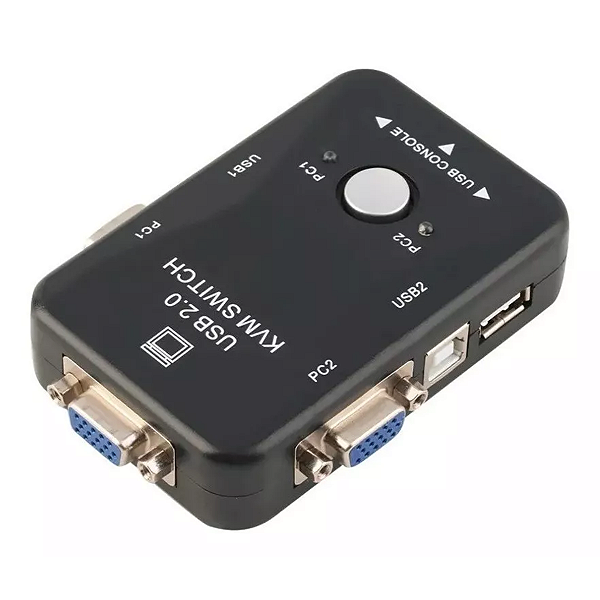 Chaveador Kvm Switch 2 Portas Usb E Vga 1x2