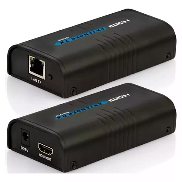 Extender Hdmi 2.0 4k Tx e Rx com TCP/IP RJ45 CAT5/CAT6 Até 120m