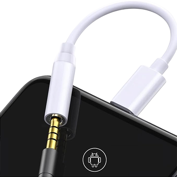 Cabo Adaptador USB Tipo-C para P2 Fone de Ouvido 3.5mm