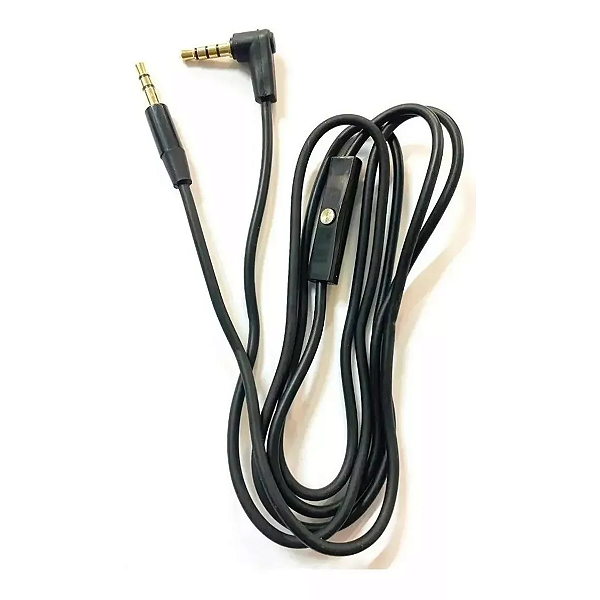 Cabo P3 90Graus Para P2 Com Microfone - 1,5 Metros