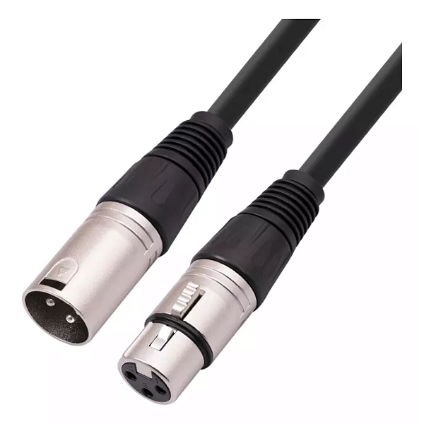 Cabo XLR Macho x Fêmea 5 metros Profissional 2x030mm blindado