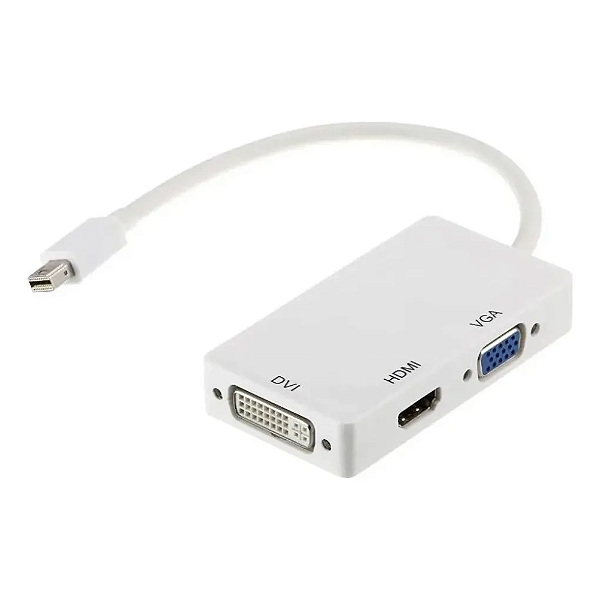 Adaptador Mini Displayport Para HDMI/VGA/DVI 3 EM 1