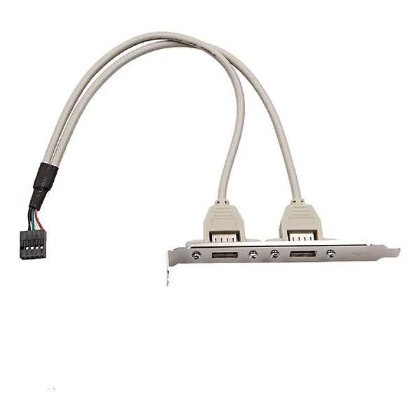 Painel Traseiro Usb 2.0 Com 2 Portas Só Plugar Na Placa Mãe