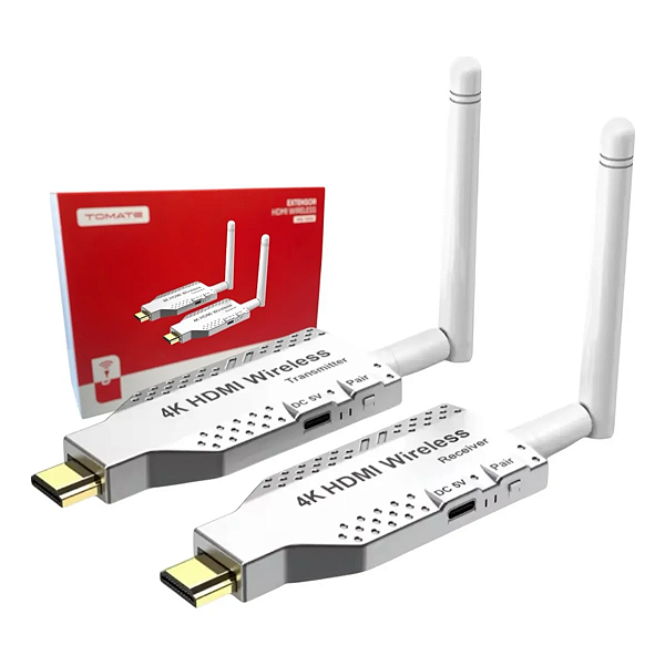 Extensor Transmissor Receptor Hdmi Wireless Tomate 4k
