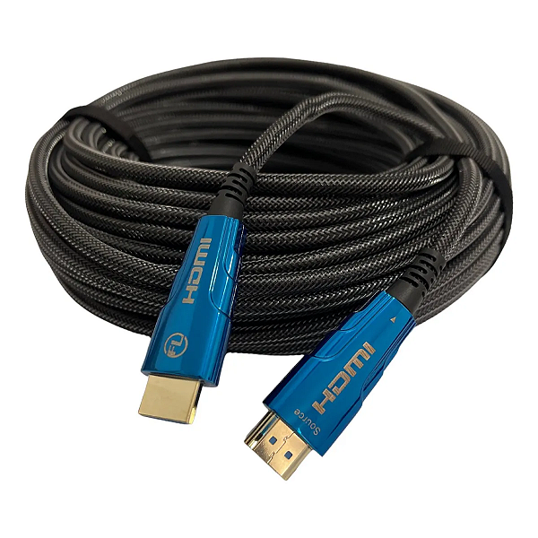 Cabo Hdmi 2.0 4k Fibra Optica Com Malha - 70 Metros
