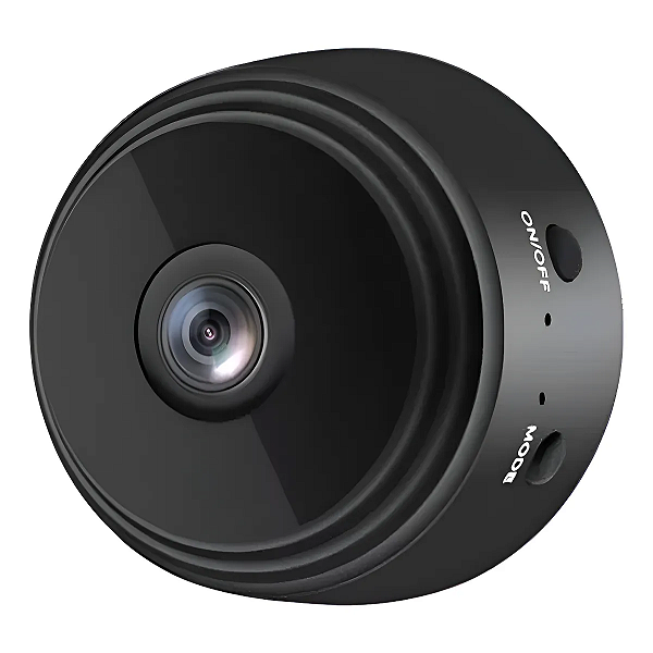 Mini Câmera Wifi Ip Detecção Movimento Filma No Escuro Au Preto