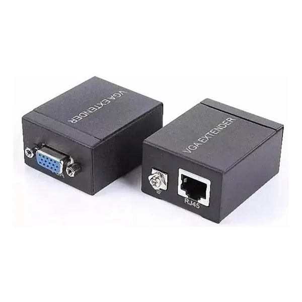 Adaptador Extensor Vga P/ Lan Cat5 Cat6 Rj45 Rede 60m Ativo