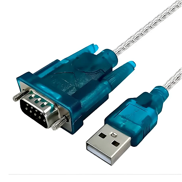 Cabo Usb Para Cerial Rs232 2.0 Azul Azul-aço