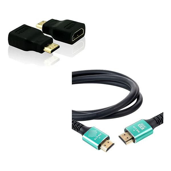 Cabo Hdmi 2.1 8k 48gbps Ultra Premium Arc + Adaptador M Hdmi