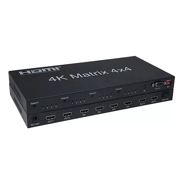 Matrix Hdmi 4k 4x4 Splitter/switch- 4 Entradas 4 Saidas