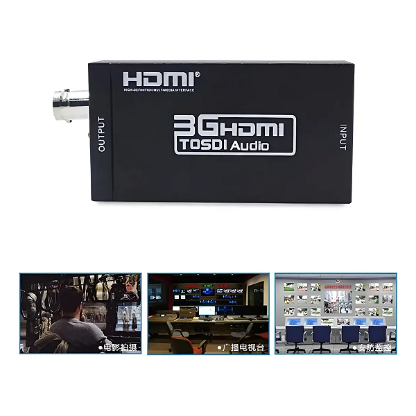 Conversor Hdmi Para Sdi Alta Definição 1080p Preto