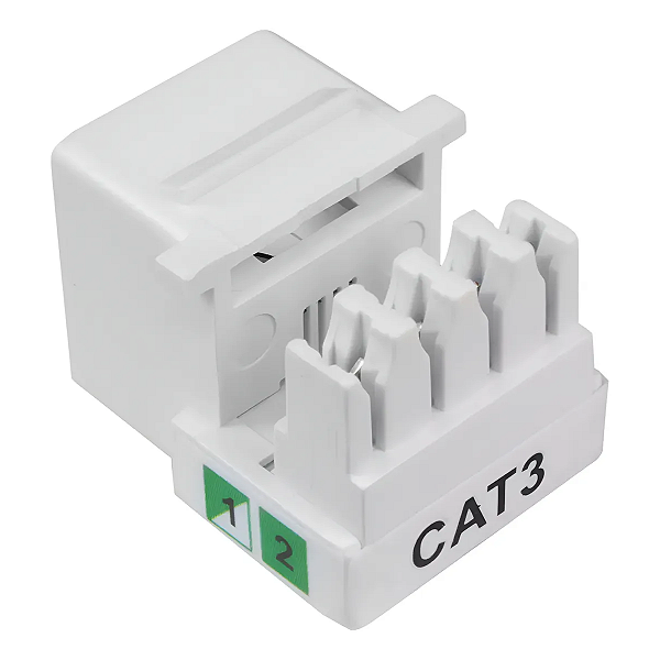 Keystone Rj11 Cat3 Para Conexões De Telefonia E Rede