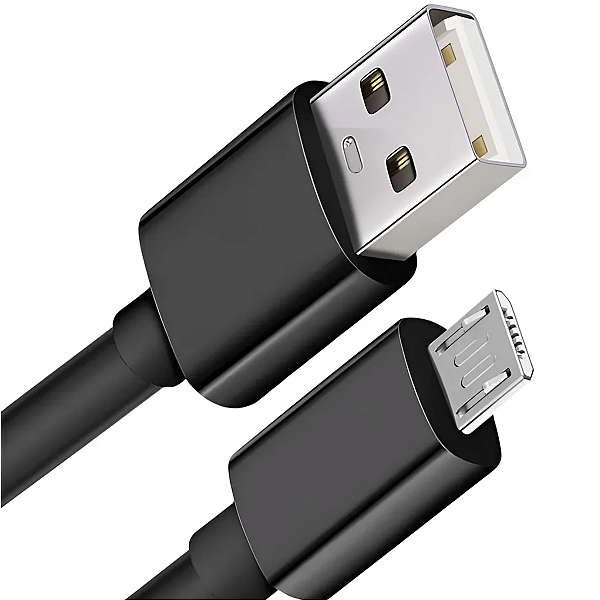 Cabo Rápido V8 Carregador E Dados Micro Usb / Usb 1 Metro 1m Cor Preto - Lar Ideal