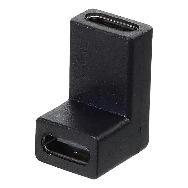 Adaptador Type C Fêmea/fêmea 90o Conector Emenda
